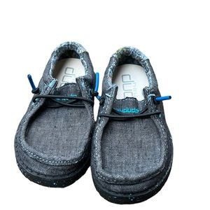 HEYDUDE Boys' Wally Linen Washable Elastic Slip-Ons (Toddler)Size 7